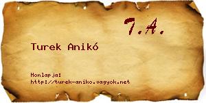 Turek Anikó névjegykártya